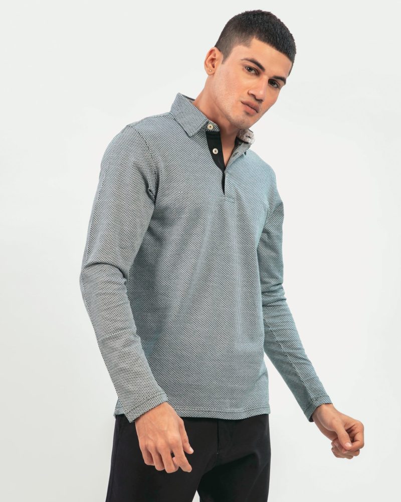 DarkGreenMercerizedFullSleevesPoloShirtBrumanoPakistan1